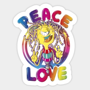 Peace And Love Sticker